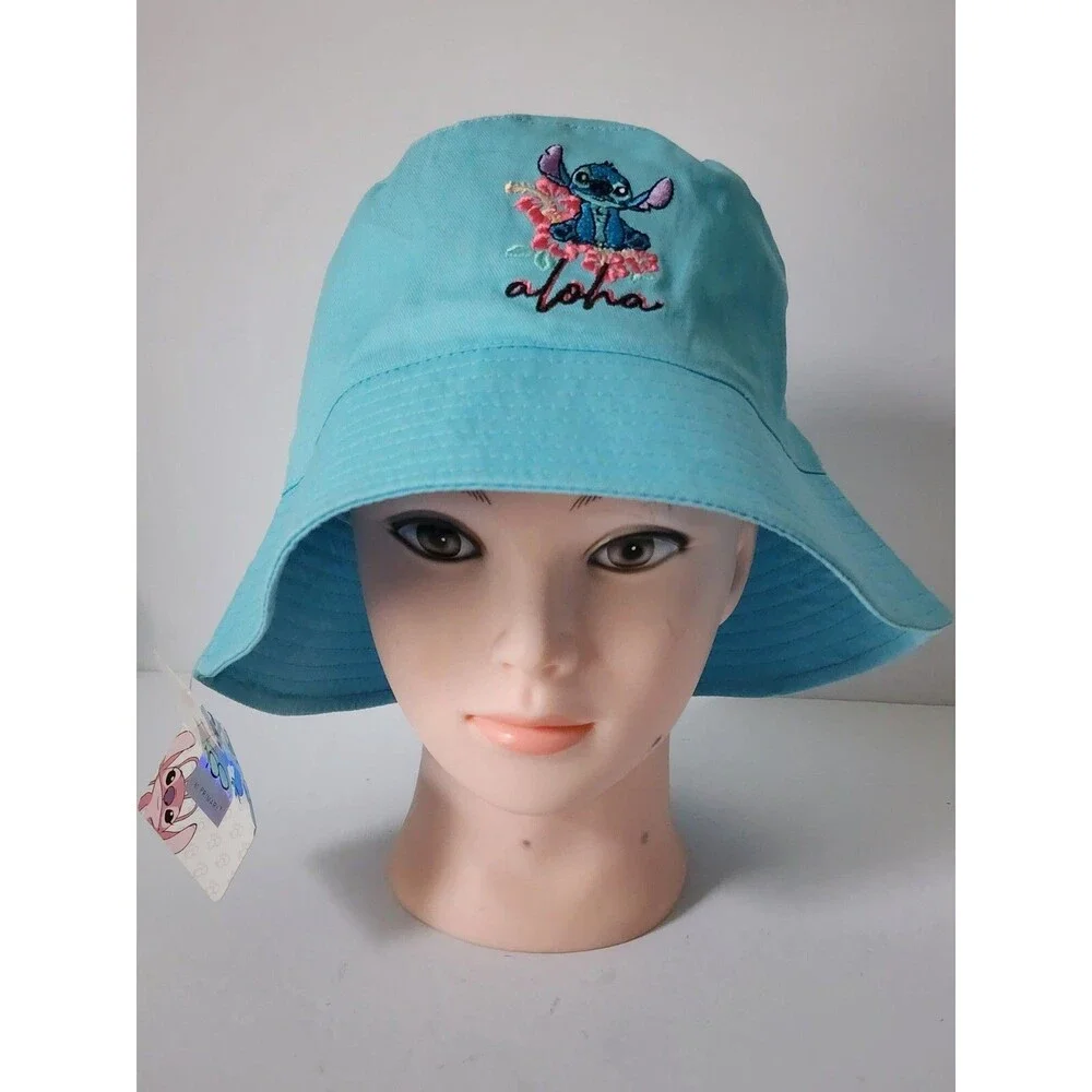 Disney Aloha 100 Anniversary Lilo & Stitch Bucket Hat Blue Adult NWT OS Primark